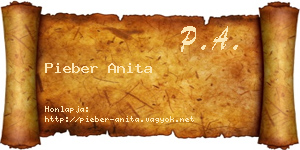 Pieber Anita névjegykártya